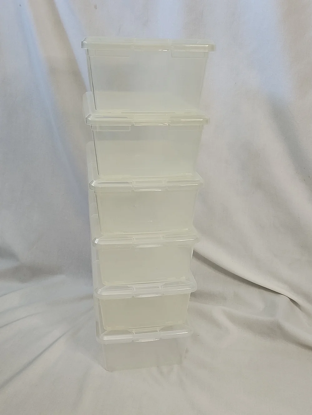 Clear Plastic Storage Containers - Set of Stackable Lids